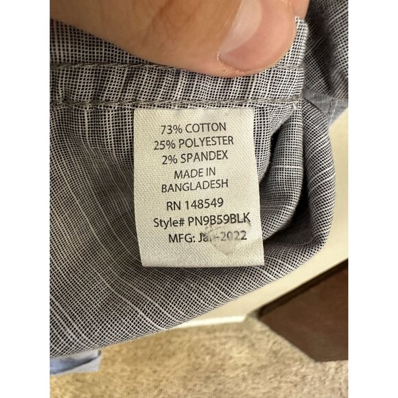 Pd & E Mens Grey Short Sleeve Button-Up Shirt XL‎ Stretch Fabric cotton tailored - Picture 6 of 7